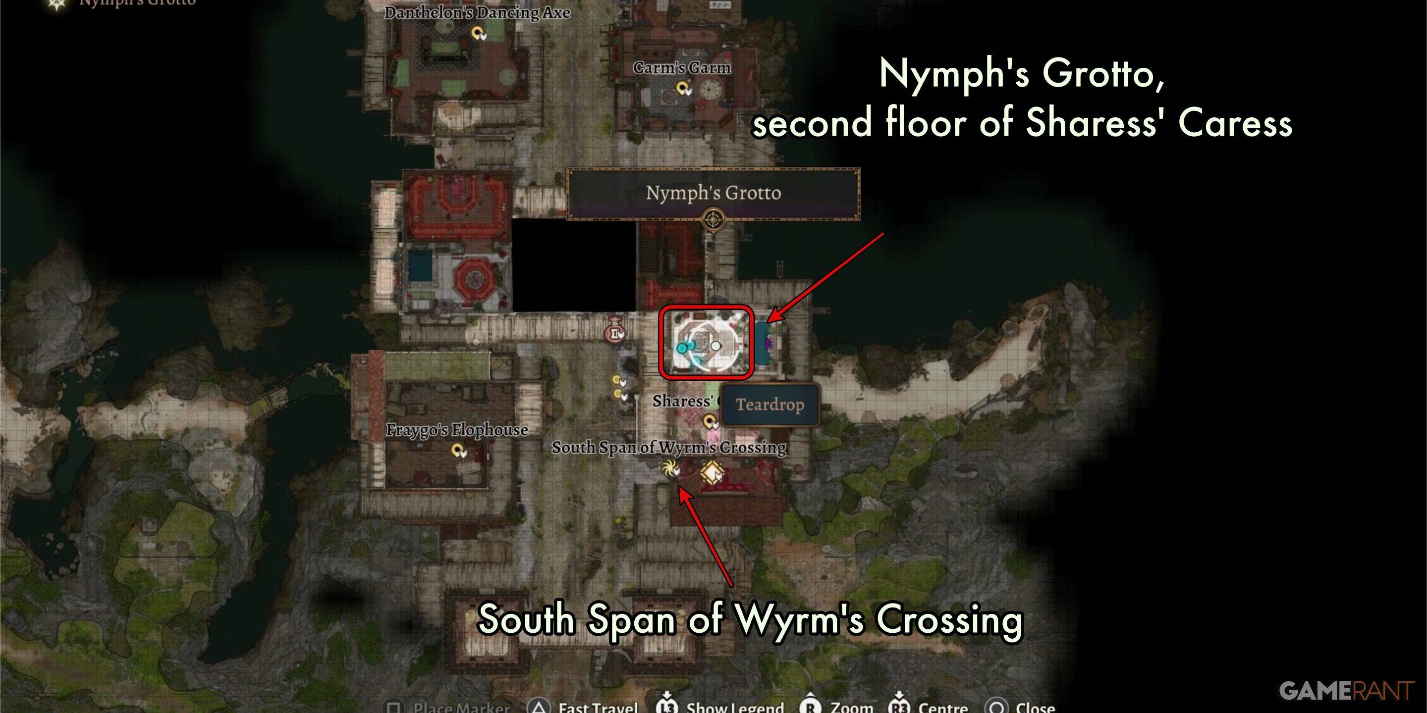 Sharess' Caress location in Baldur's Gate 3