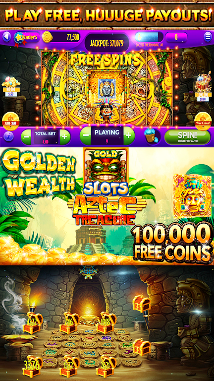 Slots! Azetc Gold Treasures Vegas Slot machines Captura de pantalla 1