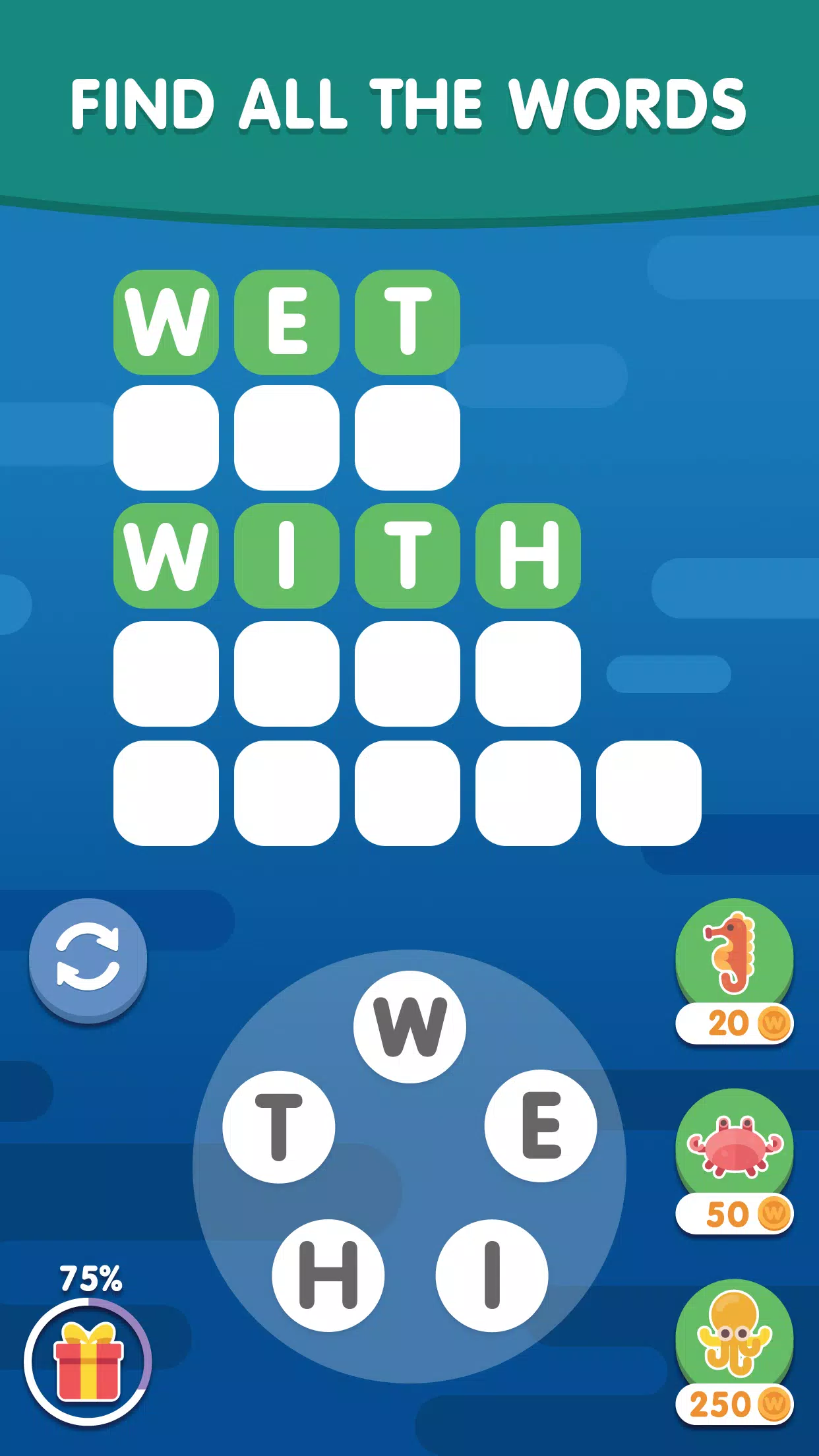 Word Search Sea: Word Puzzle應用截圖第2張