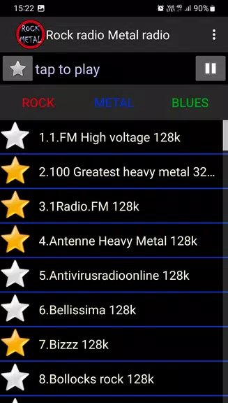 Rock + Metal rádio Captura de tela 1