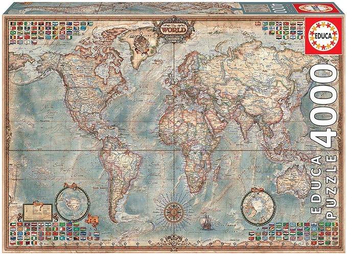 World map 4000 piece puzzle