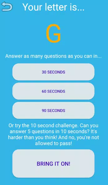 One Letter Quiz Скриншот 0