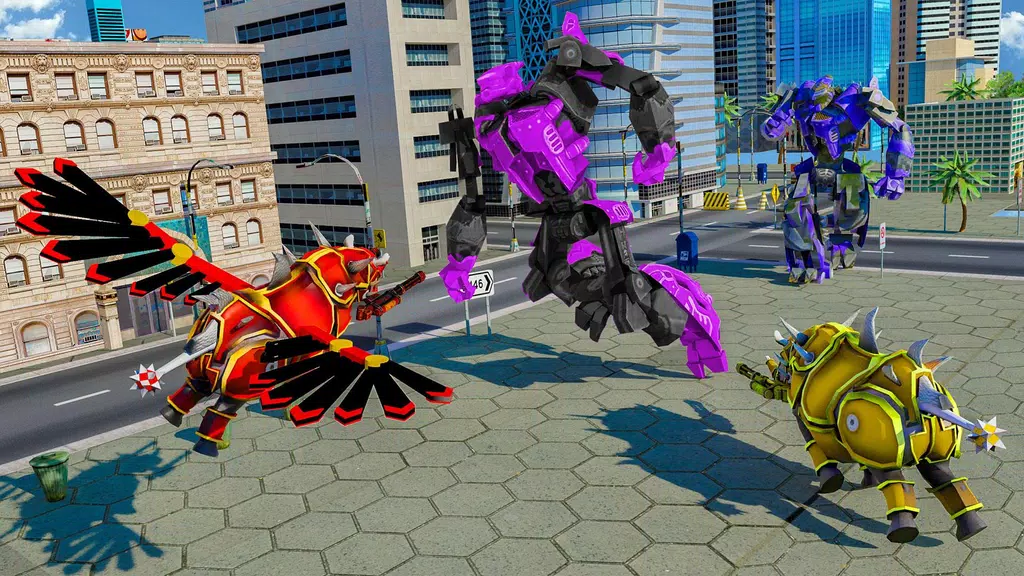 Flying Rhino Robot Transform: Robot War Games スクリーンショット 2