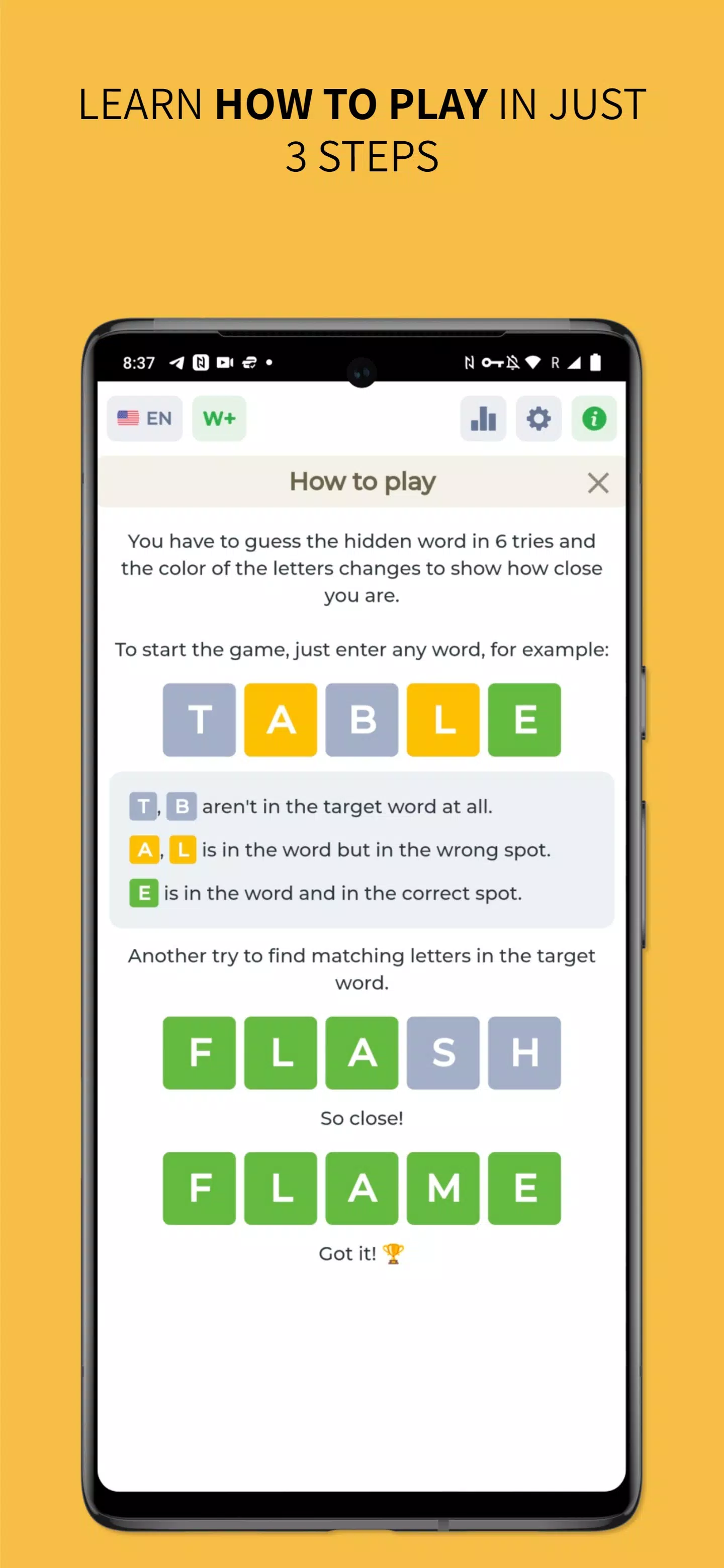 Wordy - Word Puzzle Game Captura de pantalla 1