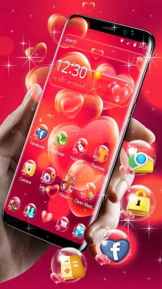Red Heart Love Theme Zrzut ekranu 0