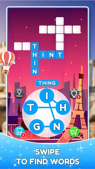 Word Travels Crossword Puzzle Captura de tela 0