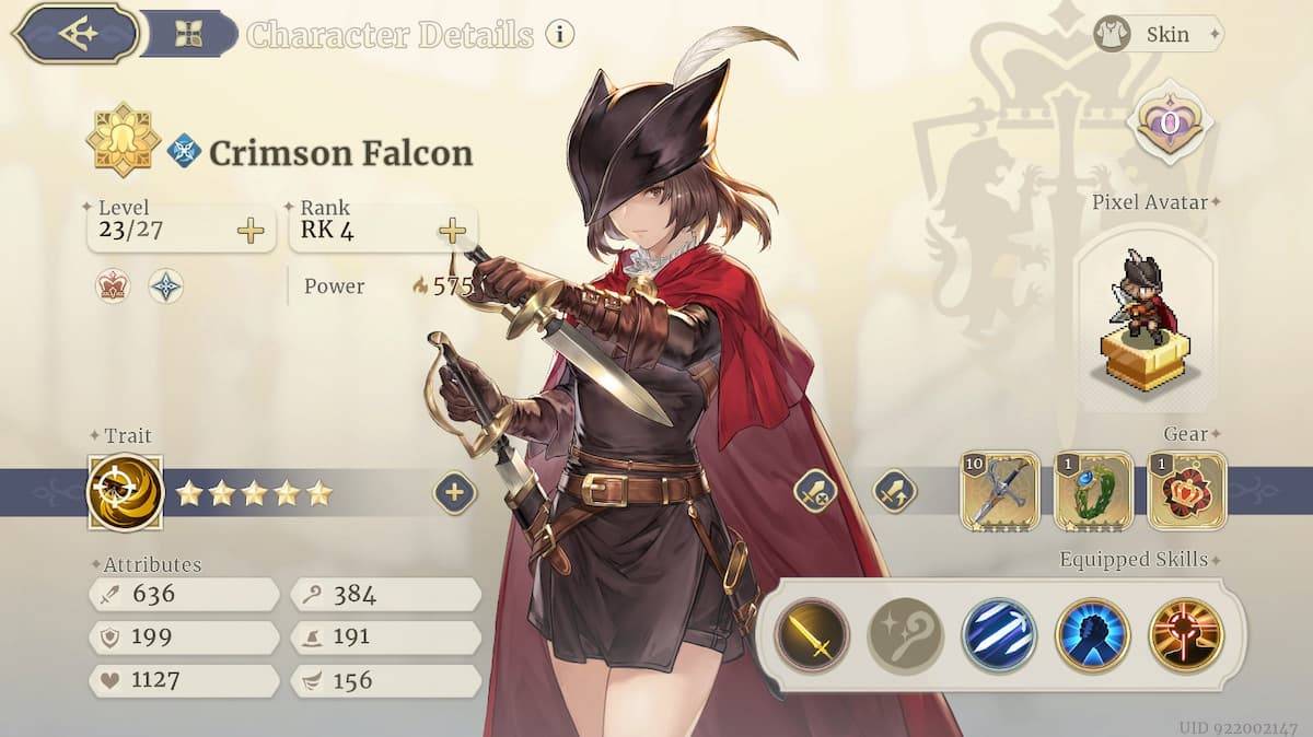 Senarai Sword of Convallaria untuk watak epik
