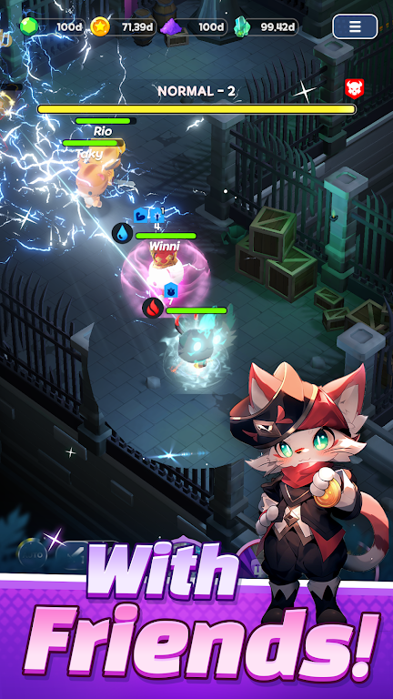 Schermata Tower Cat Battle: Idle Cat RPG 3