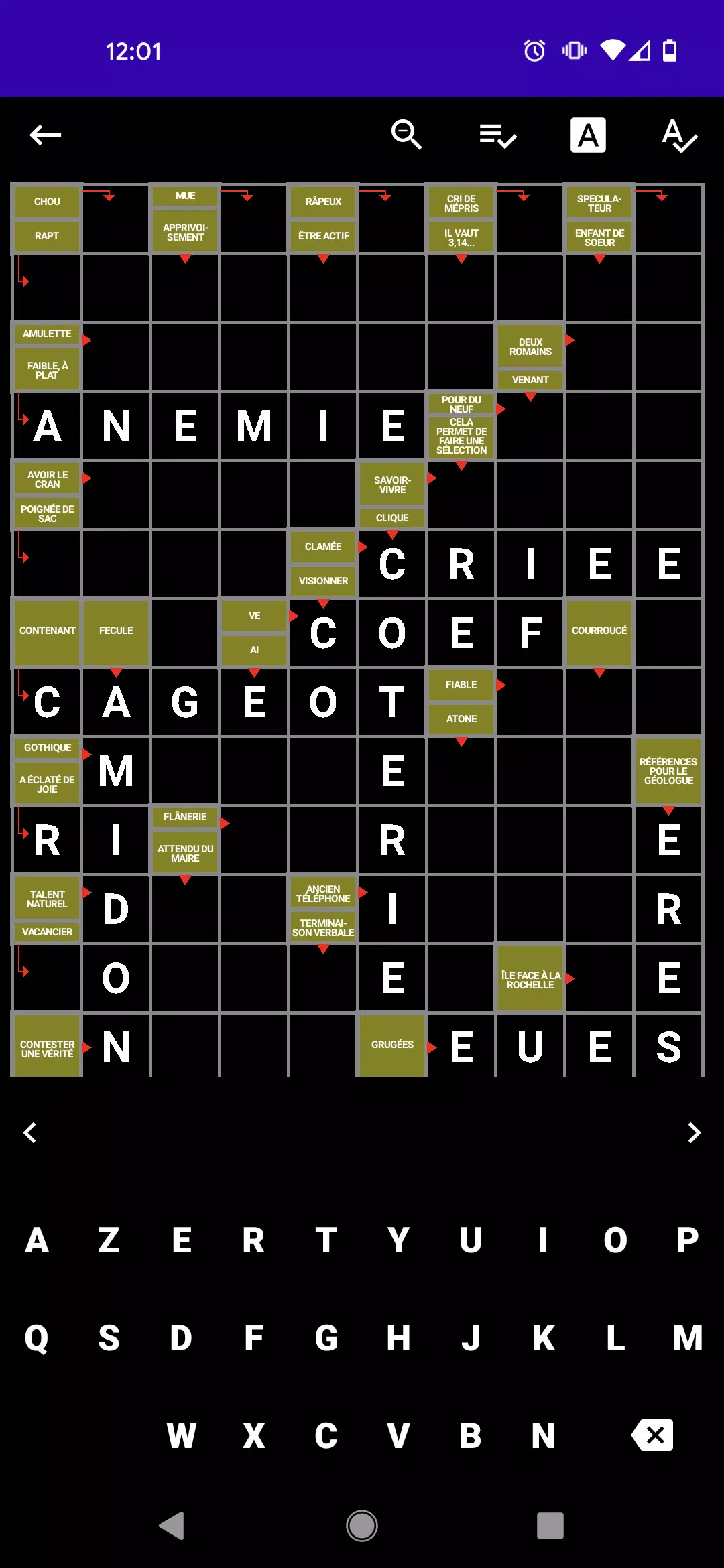Mots Fléchés Français Captura de pantalla 3