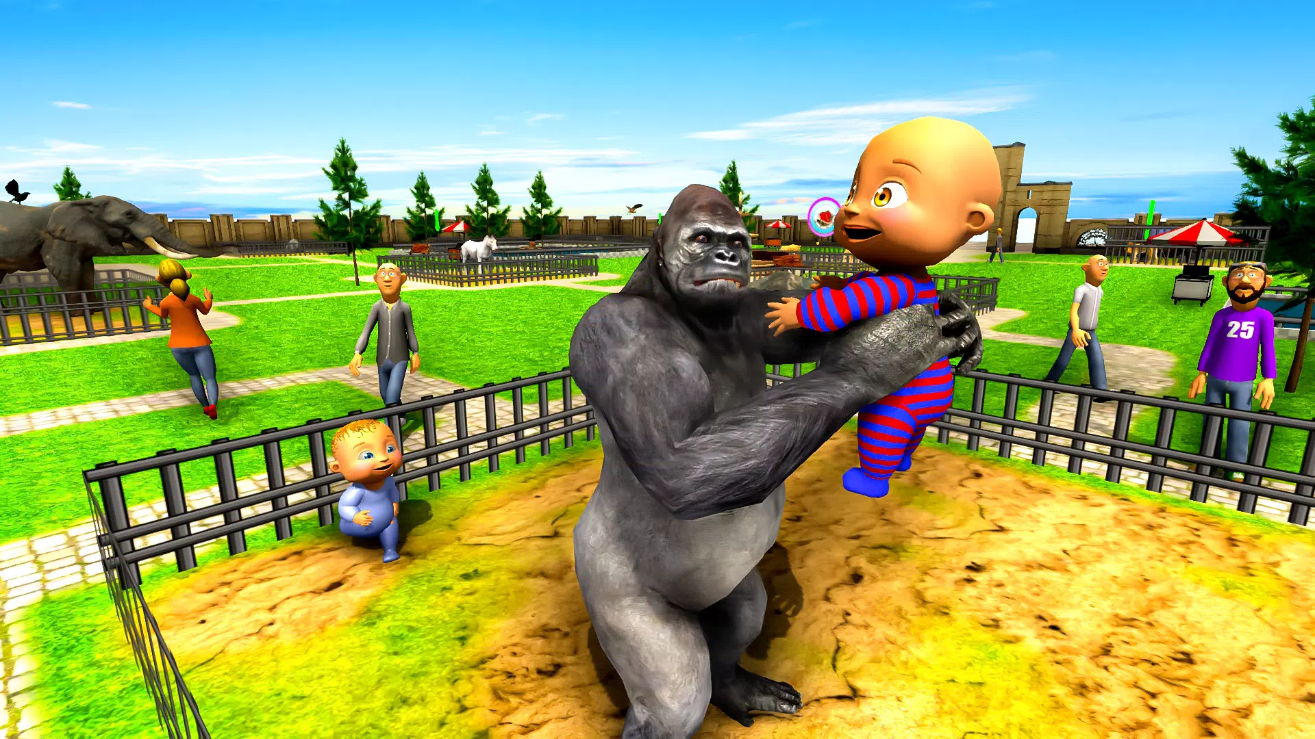 Naughty Baby 3D: Daddy Zoo Fun Captura de pantalla 3