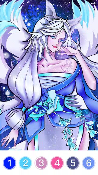 Fantasy Coloring Game, Paint by Number Offline स्क्रीनशॉट 0
