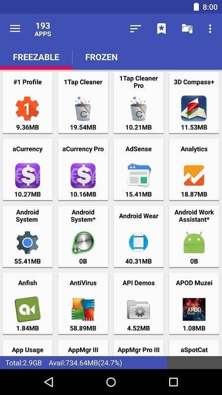AppMgr Pro III スクリーンショット 1