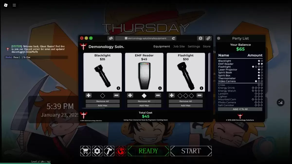 Equipment shop in Demonology