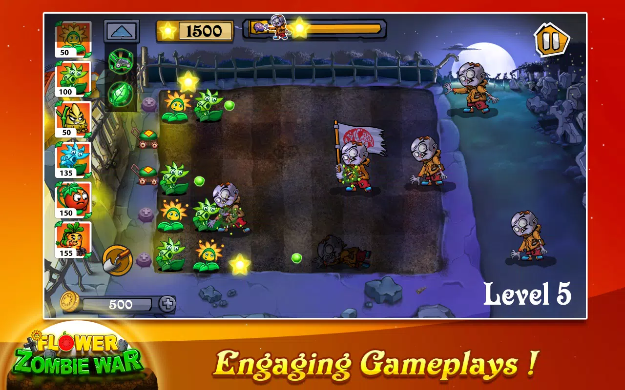 Flower Zombie War スクリーンショット 1