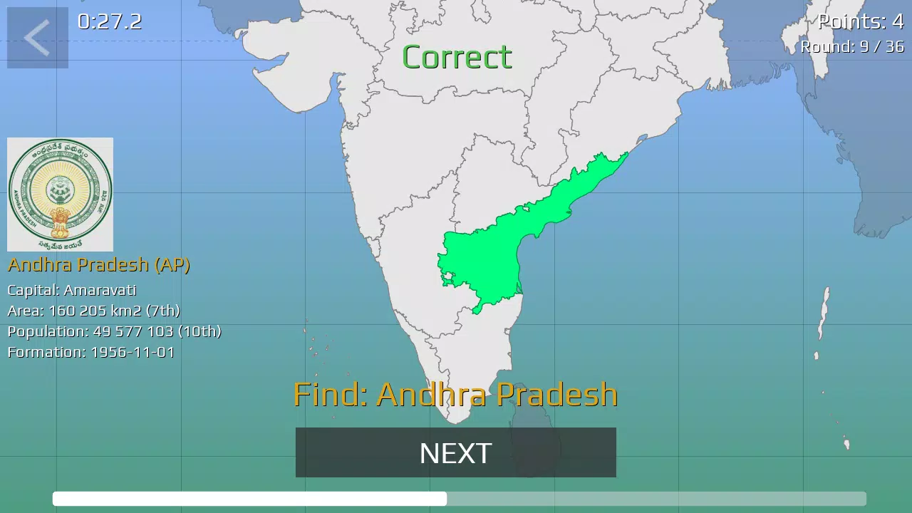 India Map Quiz应用截图第2张