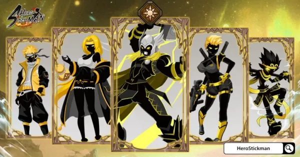 Hero Stickman gameplay featuring elemental warriors