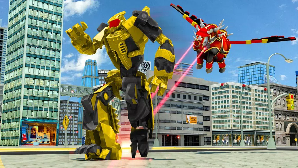 Flying Rhino Robot Transform: Robot War Games スクリーンショット 0