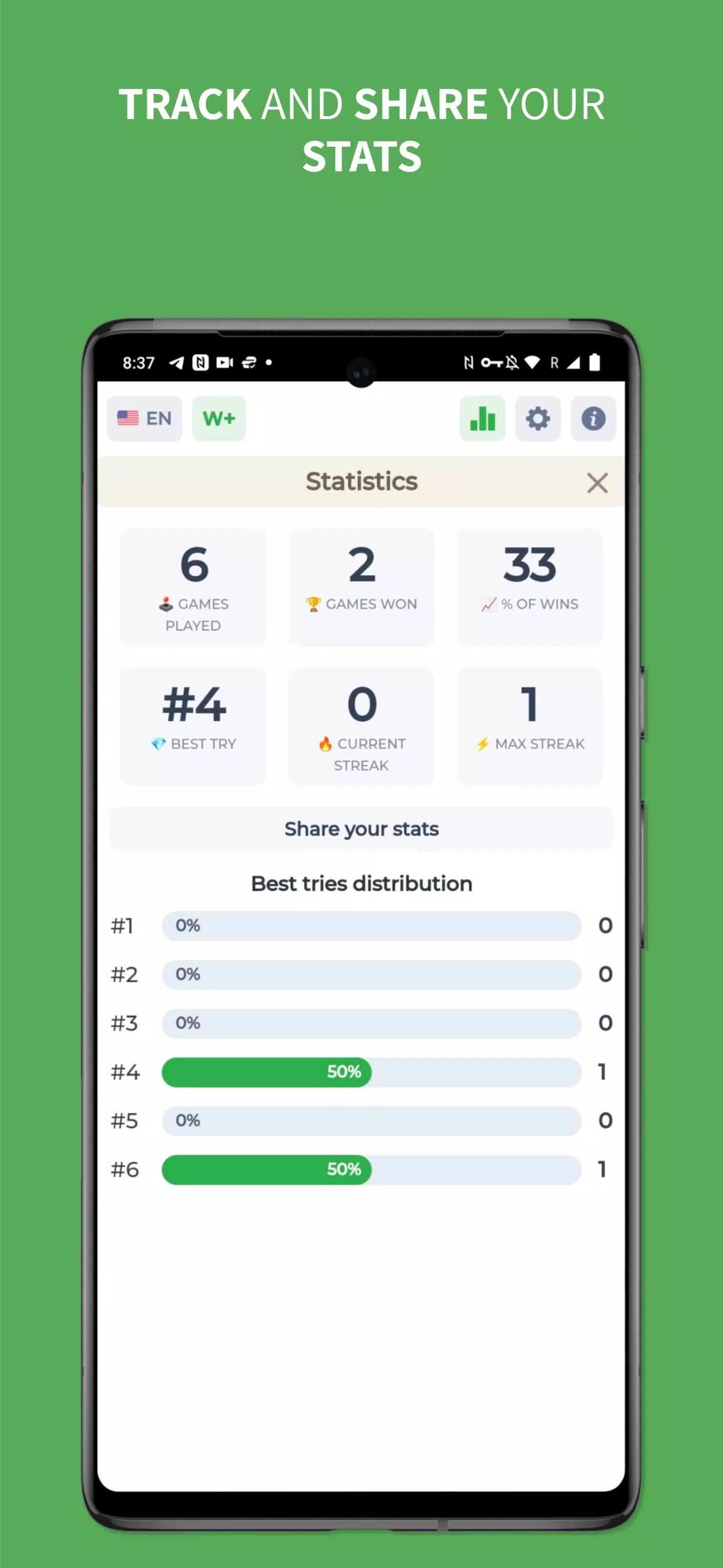 Wordy - Word Puzzle Game Captura de pantalla 3