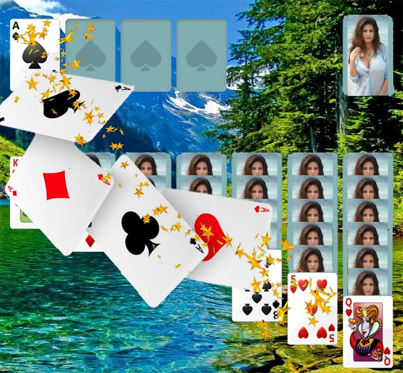 Russian Solitaire..Косынка Фото Квест Captura de pantalla 3