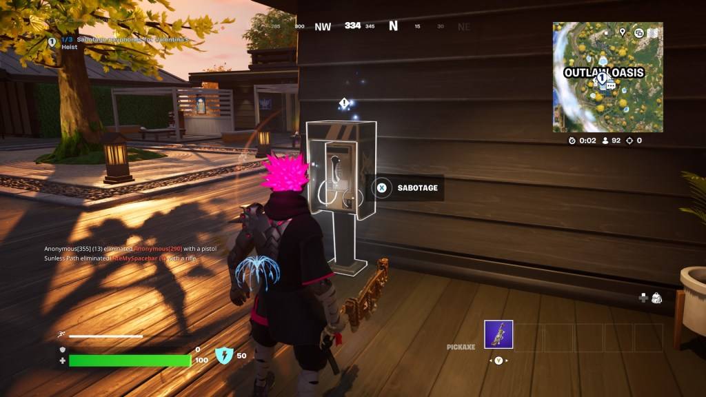 Fortnite payphone sabotage location