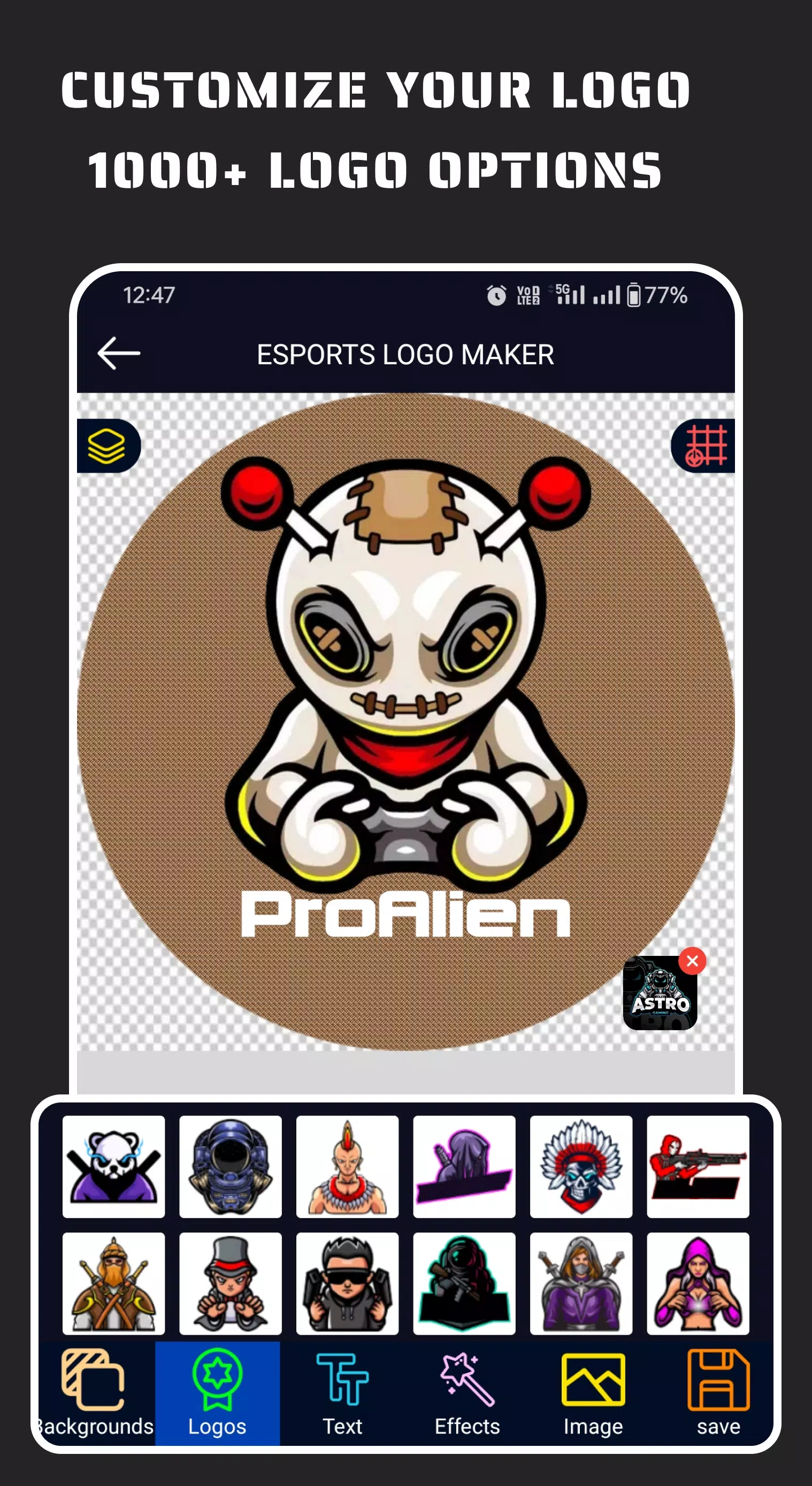 Esportify: Gaming Logo Maker 스크린샷 1