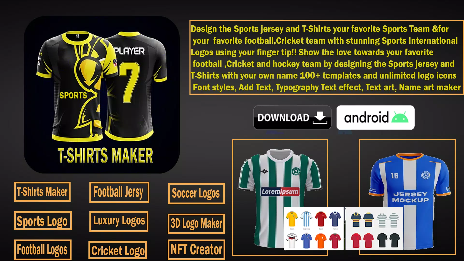 Sports T-shirt Maker&Designer Captura de pantalla 0