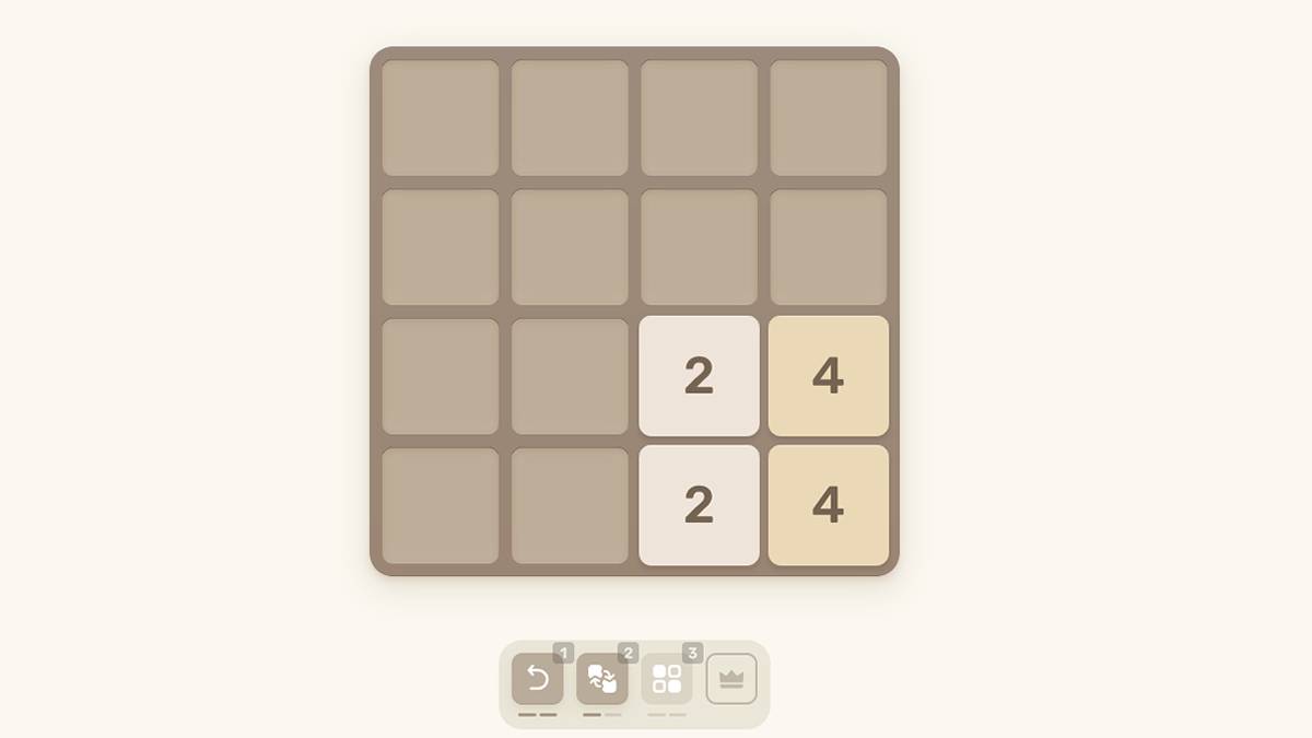 2048 game screenshot