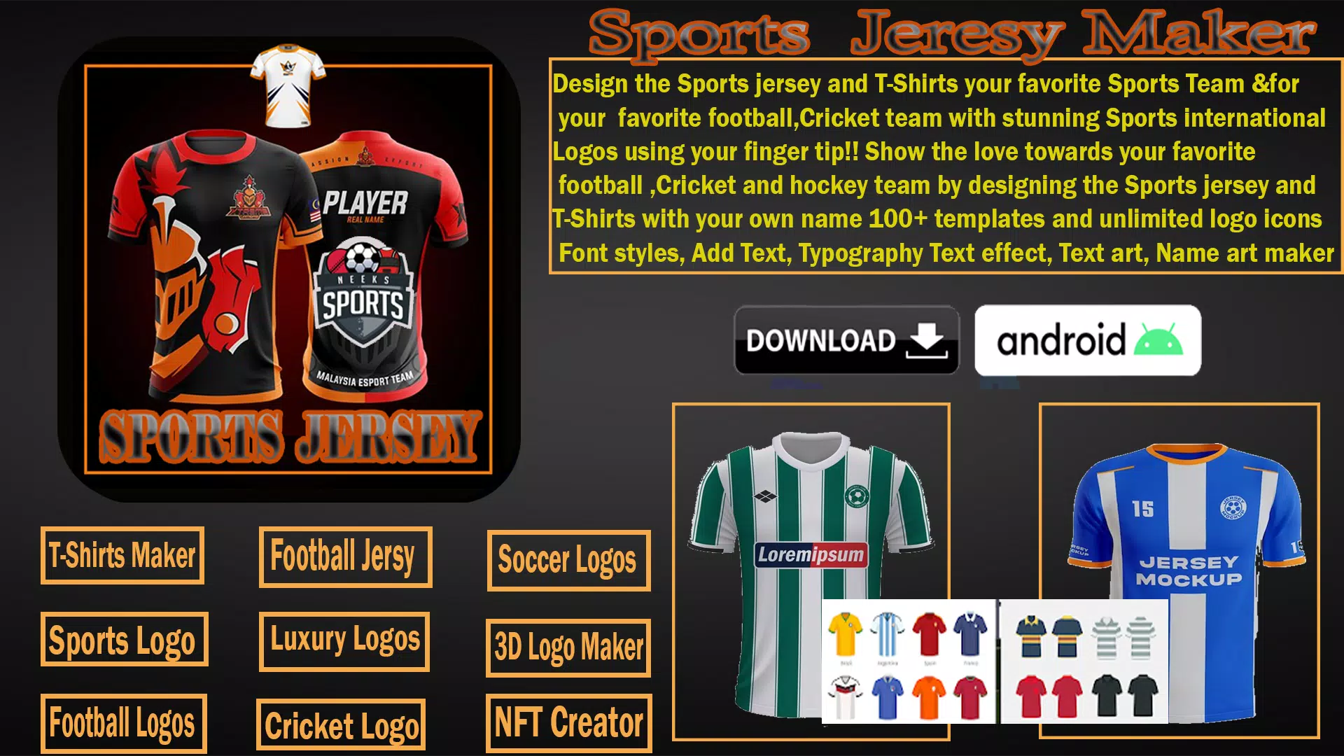 Sports Jersey Maker Capture d'écran 0