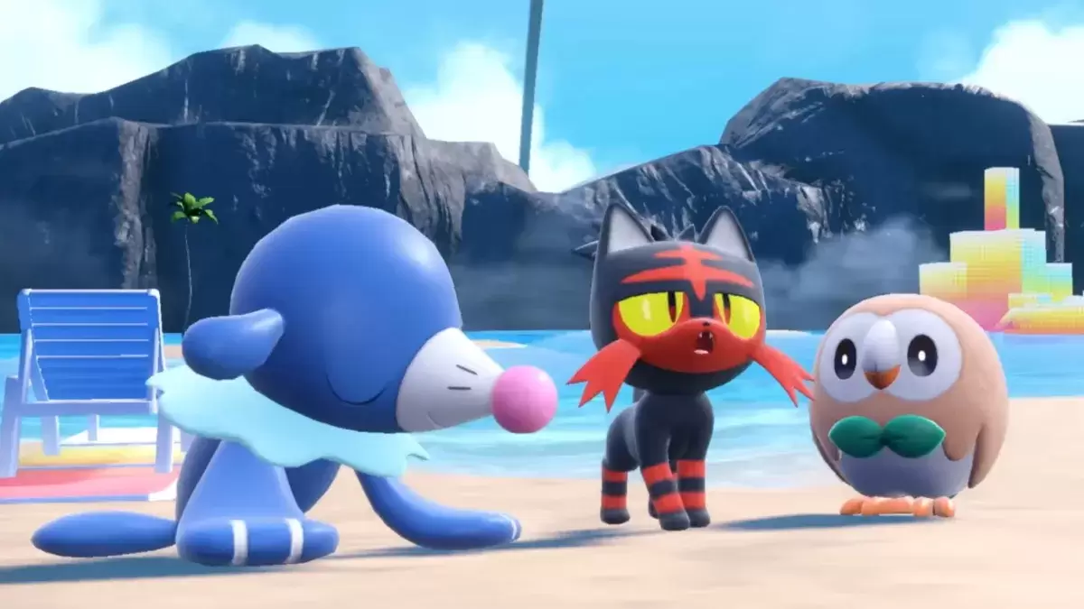 Gen 7 Starters Popplio, Litten e Rowlet in Pokémon Scarlet & Violet
