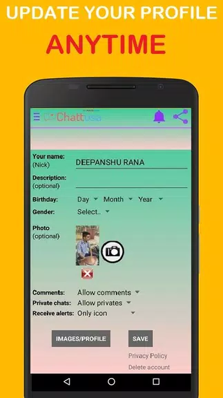 ChattUSA-100% Free Dating App OLD VERSION スクリーンショット 1