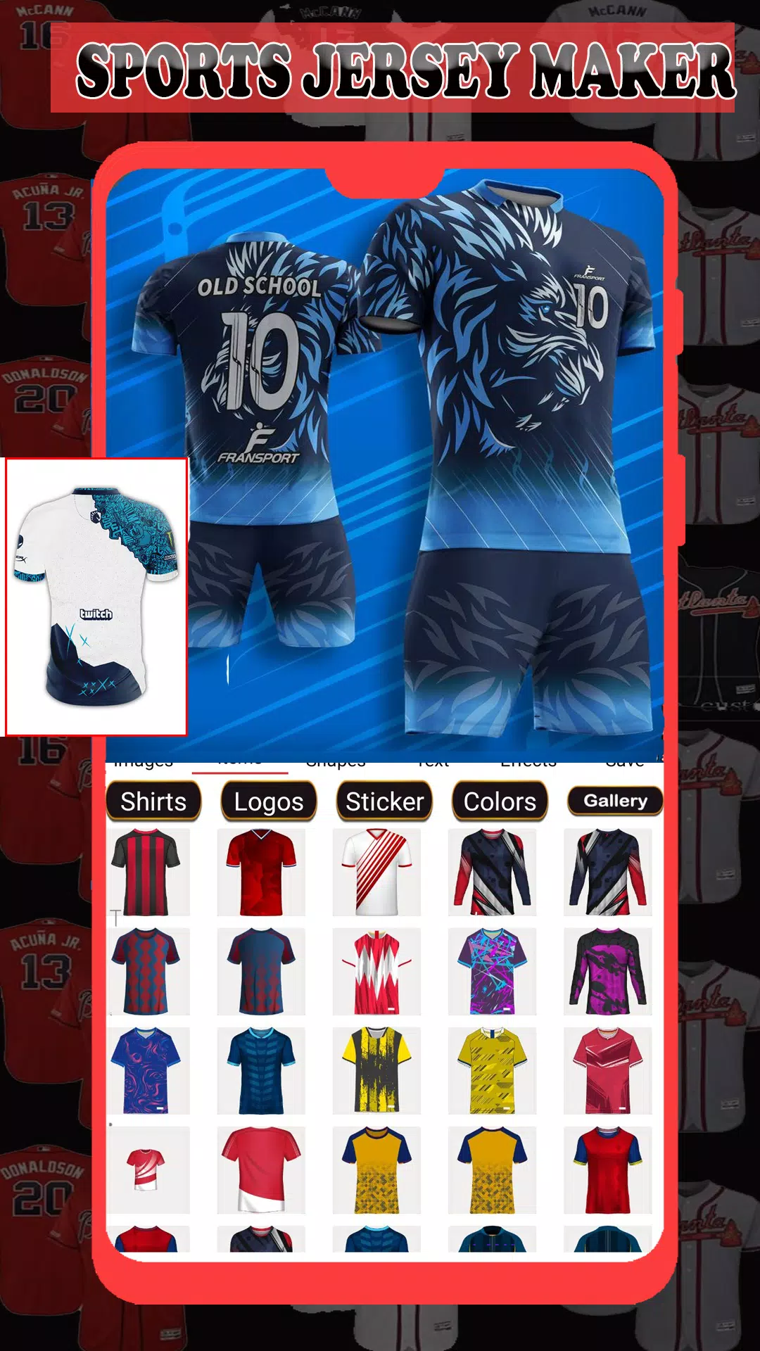 Sports Jersey Maker Capture d'écran 2