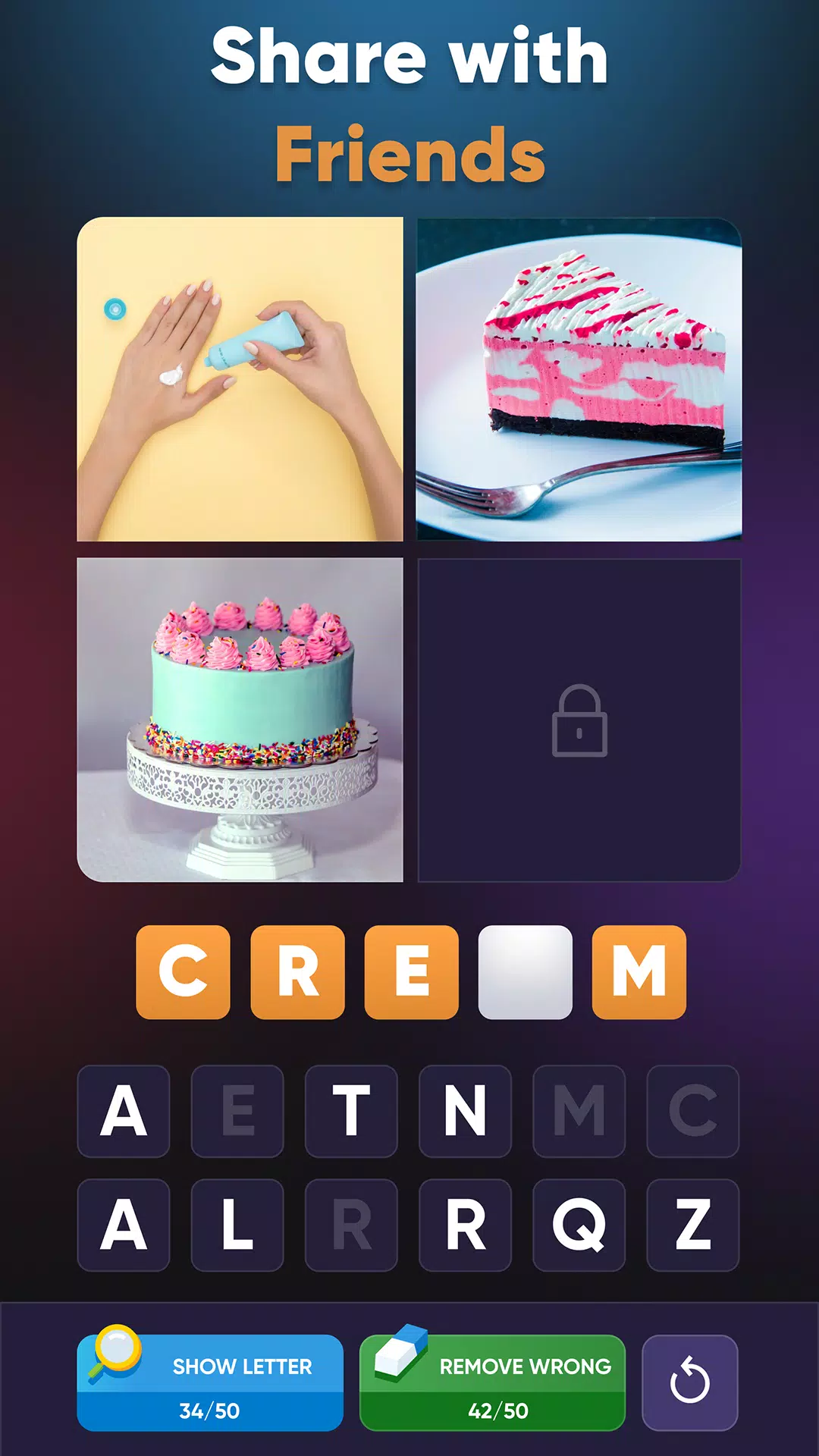 4 Pics Association Word Puzzle Captura de tela 2