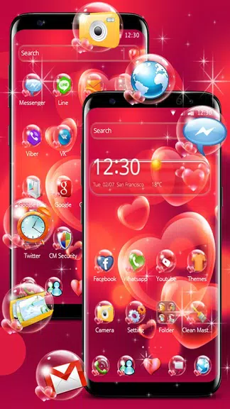Red Heart Love Theme Zrzut ekranu 1