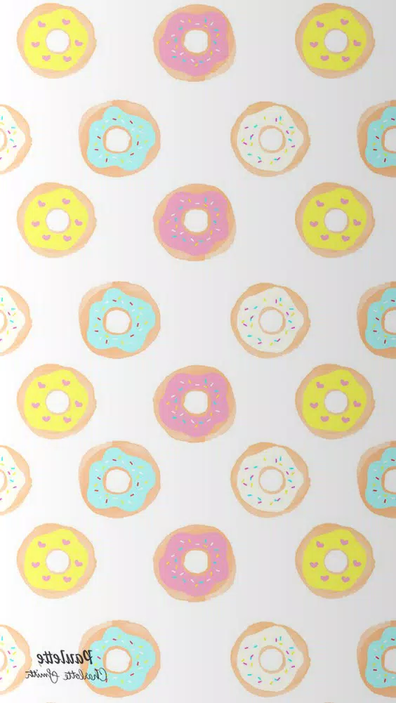 Cute Donut Wallpaper HD 4K Capture d'écran 1