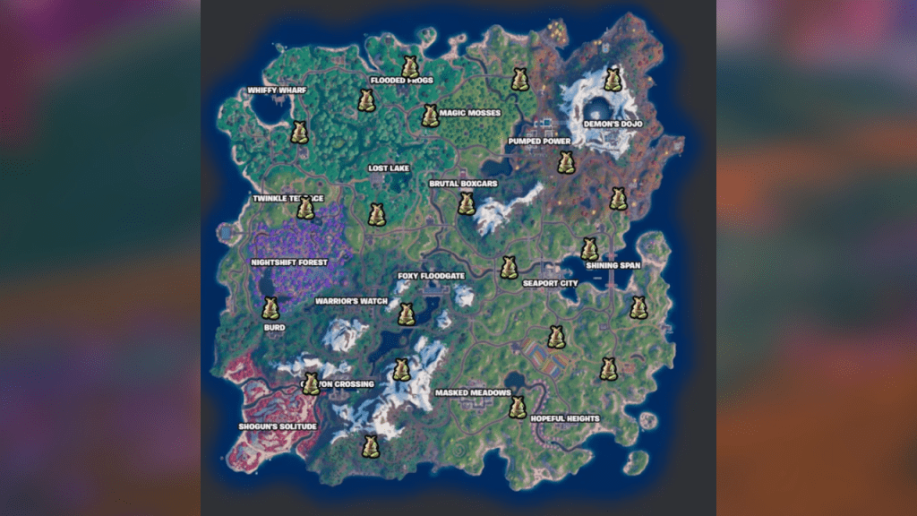 Complete Map of Earth Sprite Locations